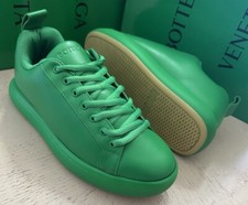 NIB 990 Bottega Veneta Men Leather Sneakers Shoes Green 9 US/42 Eu 716198