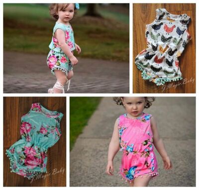 pom pom romper baby