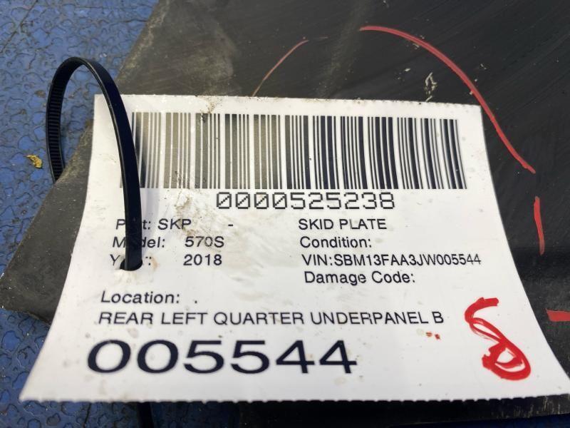 2016-2021 MCLAREN 570S OEM REAR LEFT QUARTER UNDERPANEL BODY TRAY PLATE SHIELD