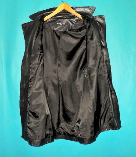 Chaqueta SUED MOD LA GRIFFE De Cuero De Cordero Negro Talla 38 FR - Imagen 7 de 8