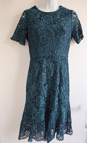 coast green lace dress size 8 used excellent condition