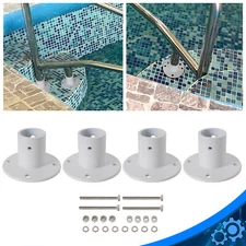 Aluminum Slide Deck Flange w/ Flange Bolt For Inground Swimming Pools 4 pcs