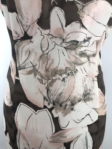 New Jacques Vert dress 14 18 22 Ivory Brown Pink Floral abstract shift RRP £149 - Picture 13 of 24