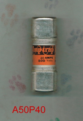 GOULD SHAWMUT A50P40  FUSE A50P 40  500 VOLT 40 AMP A50P40 TYPE 1DS - Picture 1 of 2
