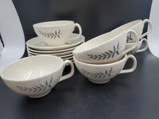 VTG Franciscan Ware Fern Dell Ceramic Pottery Coffee Tea Cup & Saucer Set of 13