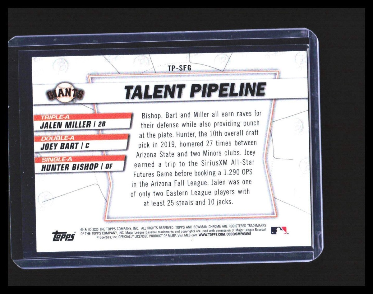 2020 Bart, Bishop, Miller Rookie Card Bowman Talent Pipeline #TP