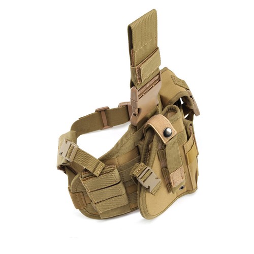 Military Drop Leg Holster Tactical Thigh Pistol Gun Pouch Right Hand Adjustable - Picture 7 of 24