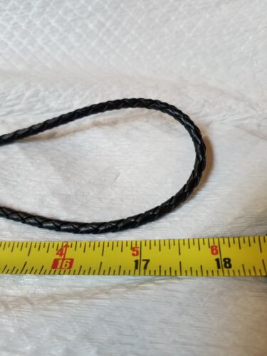 VTG HB Native American Navajo Sterling Silver Bolo Tie Turquoise Coral Marked - Picture 10 of 10