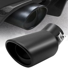 AUTO/Car Pipe Exhaust 62mm Steel Stainless Muffler Bend Tip Tail Throat Black