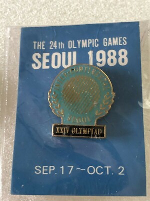 1988 Seoul Korea Olympic Games Intercontinental Souvenir Pin Pinback #37100