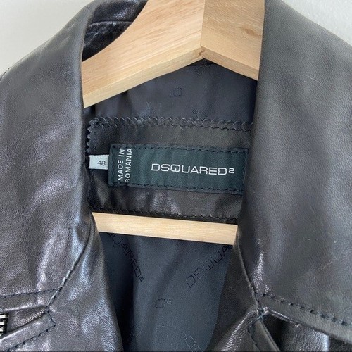 DSQUARED2 RARE BORN IN 1964 STUDDED LEATHER JACKET - Picture 7 of 12