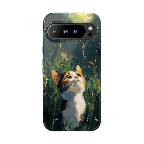 Calico Kitty Cat Grass Field - Phone Ink Cover Case for iPhone, Galaxy, Pixel - 第 132/281 張圖片