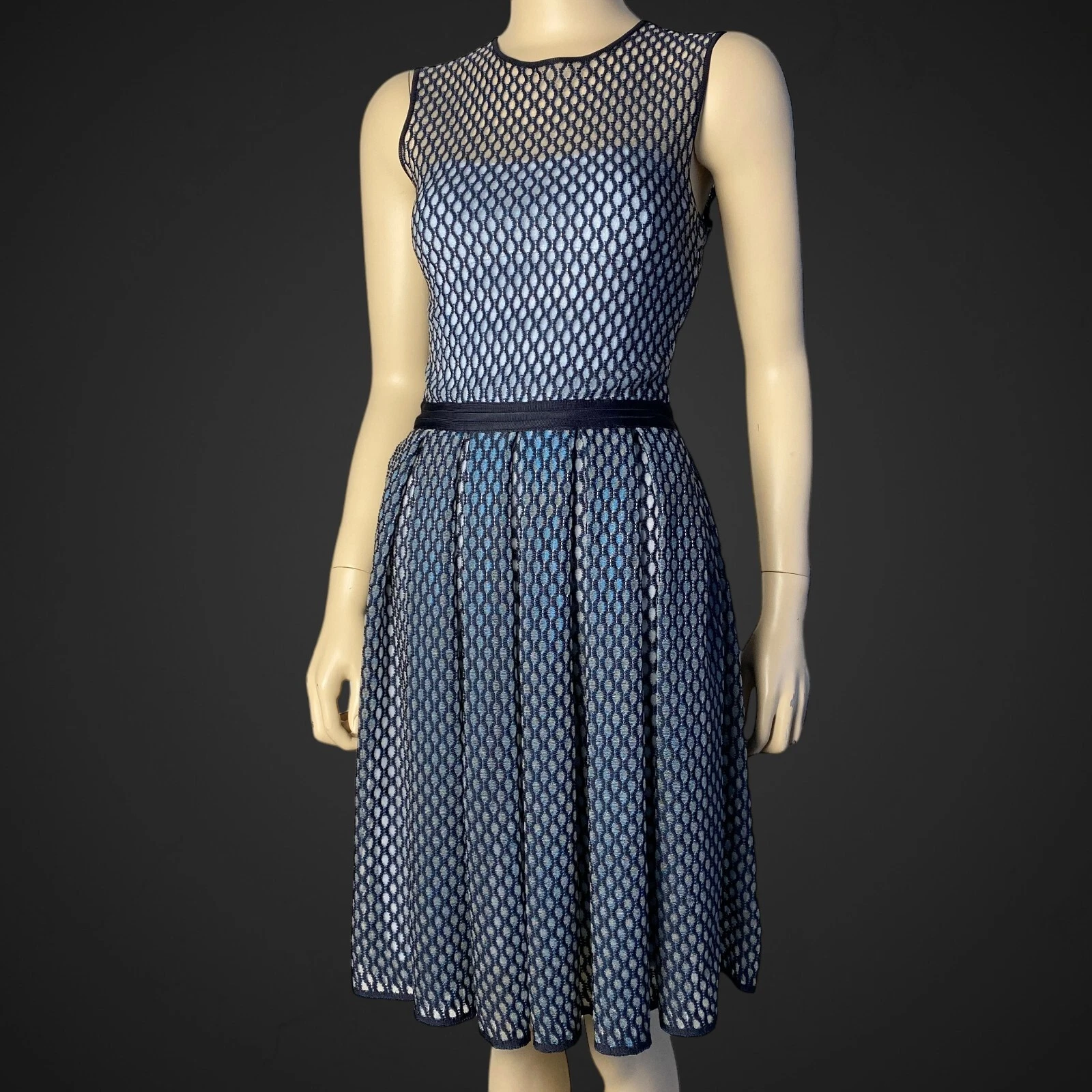 Dior — NWT 1890$ Christian DIOR AUTH 2014 Blue Evening Dress Size 42IT S-M