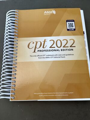 CPT Professional 2022 - Spiral-bound, by the AMA - UNUSED ACCESS CODE!