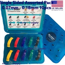 Qwikstrip™ Single Sided Assorted Serrated Curved Strips Abrasive 10/Pk