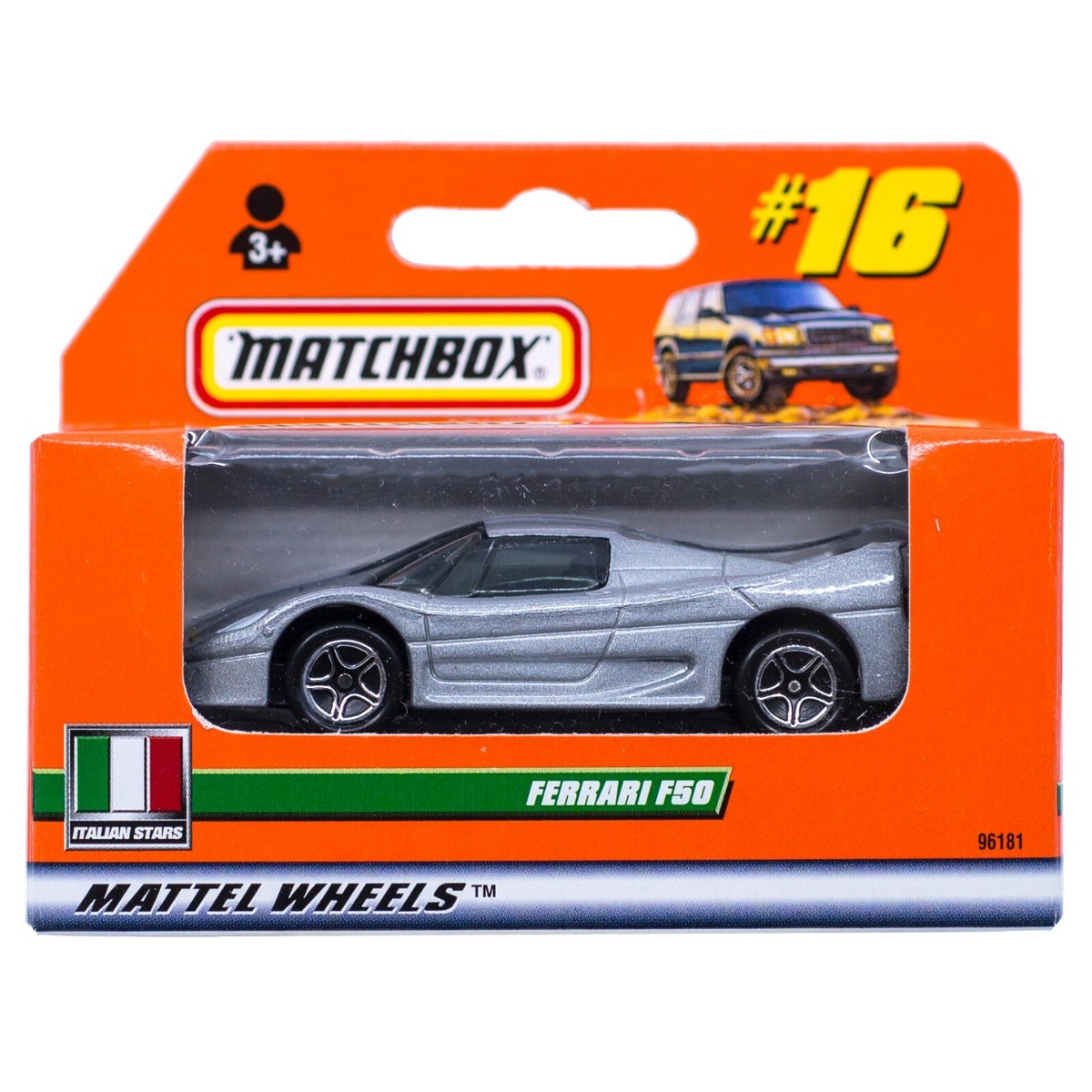 Matchbox #16/21 Ferrari F50 Silver Gray Italian Stars