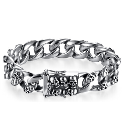 Herren Armband Herrenarmband Armkette Edelstahl Skull Armband Schmuck