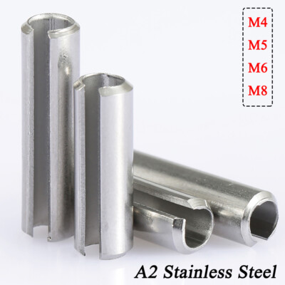 Slotted Spring Tension Pins Roll Pin Ø 4/5/6/8mm A2 304 Stainless Steel DIN 1481