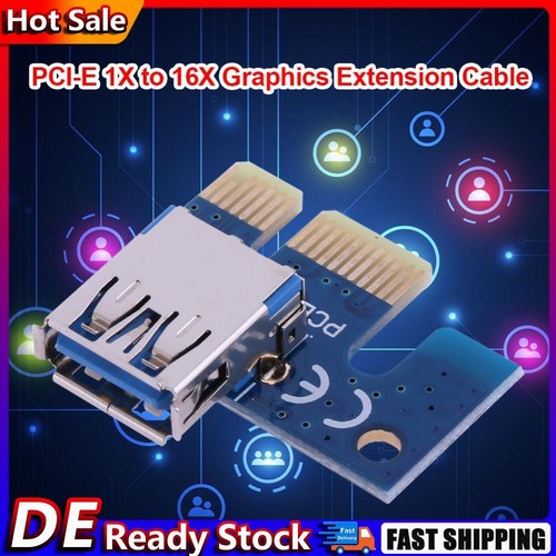 PCIe X1 Adapter PCI E 1X to USB 3.0 Female for PCI Express Riser Mining De