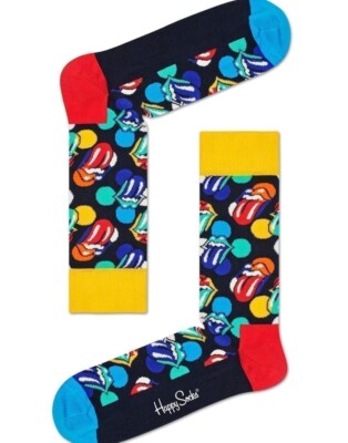 Happy Socks Rolling Stones Limited Edition 1 Paar 36-40 UK 4-6 NEU Big Licks