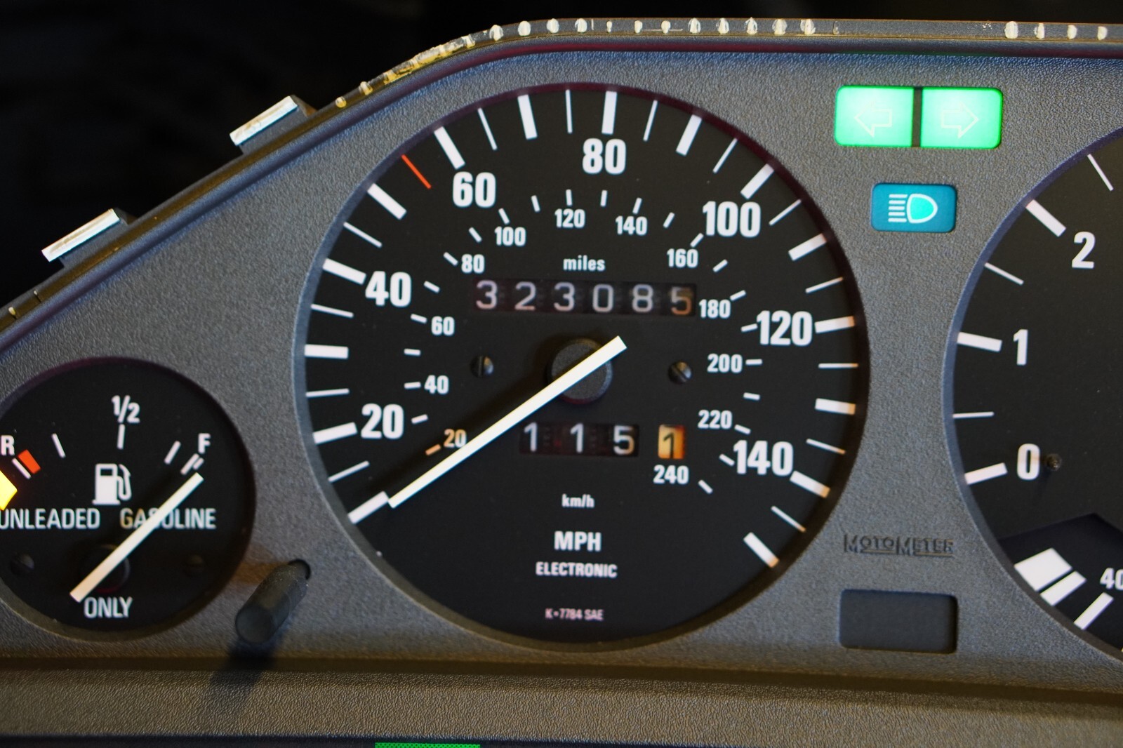 Tested BMW E30 Instrument Cluster Speedometer MotoMeter Working ODO
