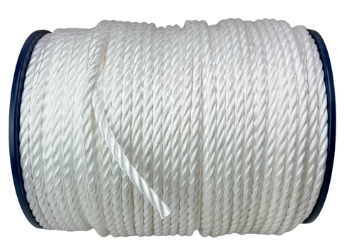 6mm White Polypropylene 3 Strand Rope x 220 Metre Reel Cheap Nylon Twisted Poly - Picture 2 of 8