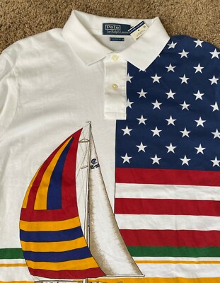 polo レガッタ　RL93 Ralph Lauren Polo CP-93 Regatta Capsule Shirt MEN M Casino Stadium