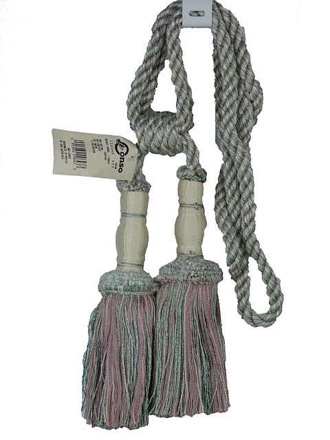 Conso Empress 22962 W143 CAMEL BROWN SHADES 6/" Double Tassel Drapery Tieback