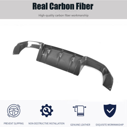 Difusor de parachoques trasero de fibra de carbono labial para BMW Serie 2 F87 M2 cupé 2016-2020 - Imagen 8 de 12