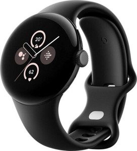 Google Pixel Watch 2 41mm Aluminiumgehäuse mit Sportarmband - Matt Schwarz/Obsidian (GPS) (GA05029-DE)