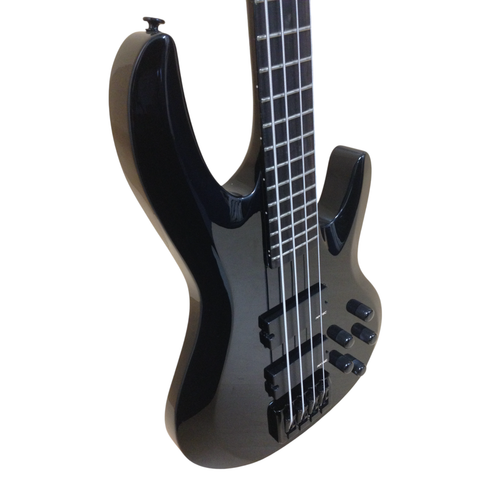 Haze SPB3270BK Fretless 4-String Electric Bass Guitar,Black,Neck-Thru + Free Bag - Picture 10 of 18