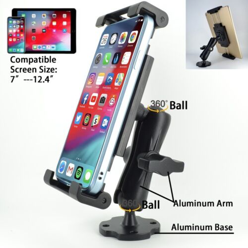 Aluminum Heavy Duty Drill Base Truck Semi Wall Mount For Apple Samsung Tablet - Picture 10 of 24