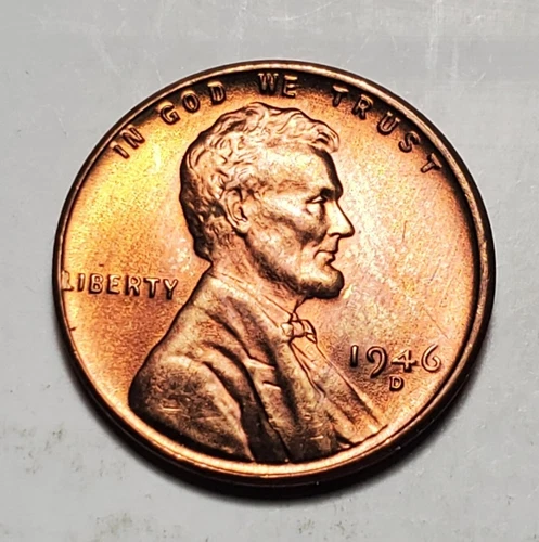1946 D LINCOLN WHEAT PENNY UNC #C6742