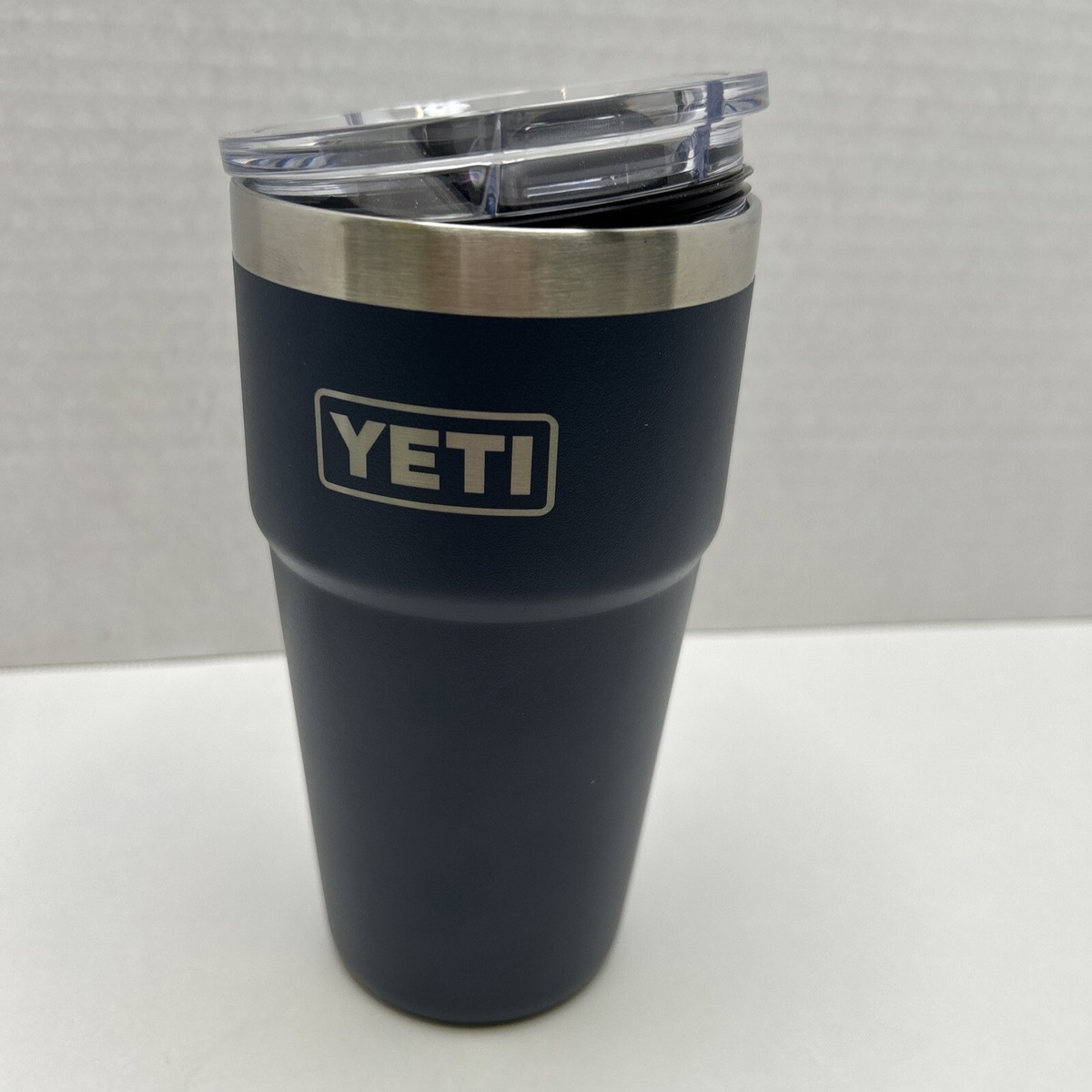 バーベキュー・調理用品 YETI RAMBLER 16 OZ STACKABLE PINT NAVY YETI Rambler 16 oz Stackable Cup
