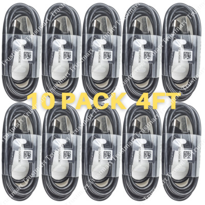 Lot of 10 Wholesale Bulk USB Type C Cable Samsung S10 A20 Charger Charging Cord