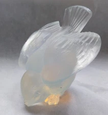 oiseau en verre opalescent signé Sabino France