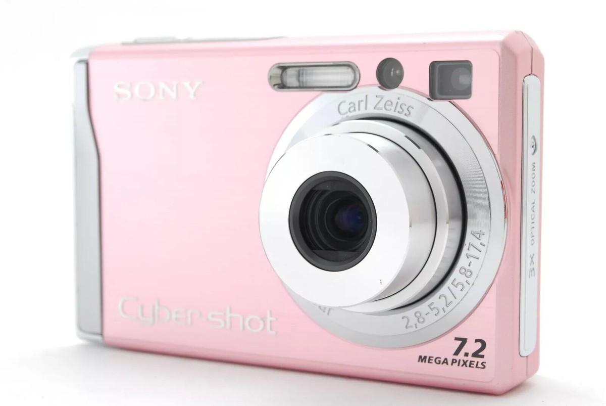Pink Sony Cyber-shot DSC-W80 7.2MP CCD Vintage Digital Camera