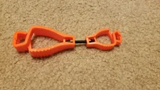 ORANGE GLOVE GUARD CLIP FOR WORK SAFETY with patented safety break away design 