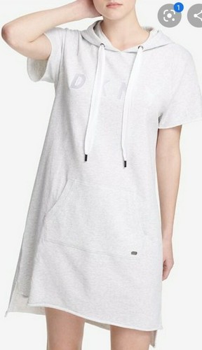DKNY Womens White Hoodie Dress. Size 