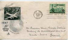 FDC / FIRST DAY COVER / ETATS UNIS / NEW YORK / 1947 AIR MAIL STAMP