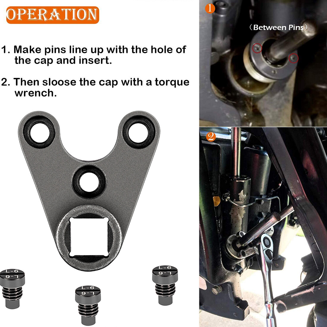 N様 Marine Outboard Trim/Tilt Cap Pin Wrench YB-06548 AMT0011 L