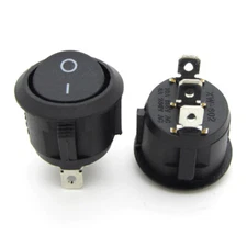 5 x Round Rocker Switch Black 20mm SPDT Snap-in 3 Pin Power ON-OFF 12V 110V 220V