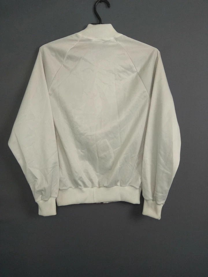 Chaqueta Adidas Vintage Con Cremallera Blanca Hecha en EE. UU. Poliéster Para Hombre Talla S ig93 Foto 2 de 4