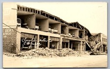 1925 Rppc Chevrolet Motor Co Santa Barbara Ca Destroyed Quake Postcard P30
