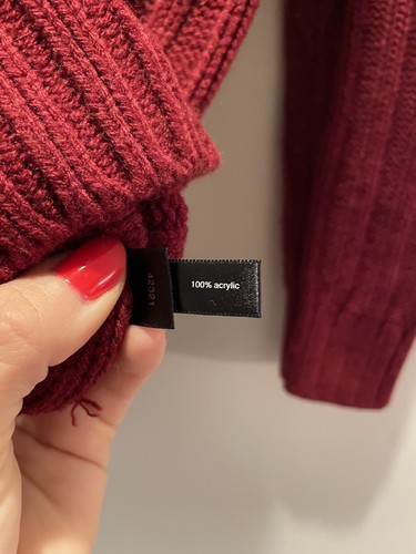 Maglione Turtleneck limitato taglia large donna rosso - Foto 4 di 6