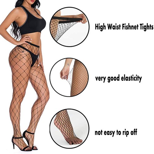 Women Sexy Fishnet Black Net Mesh Body Stockings Socks Tights Pantyhose Lingerie - Bild 16 von 17