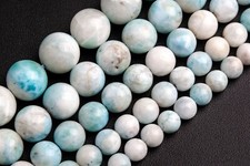 Genuine Natural Faint Blue Larimar Grade A Round Beads 5-6/6/7/8/9/10/10-11MM