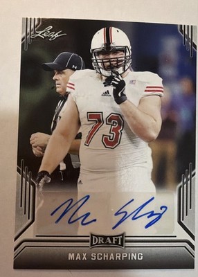 2019 Leaf Draft - Autographs Max Scharping #BA-MS3 (AU, RC)