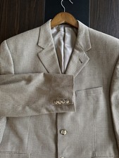 Vtg Burberry London Kensington 2 Button Silk Wool Blazer Coat 42S US Made