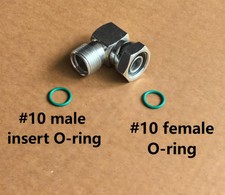 Male Insert O-ring 10 To Female O-ring 10 Ac Adapter 90 Degree